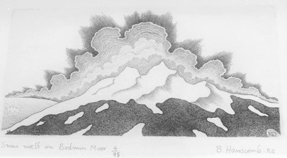 Snow melt on Bodmin moor